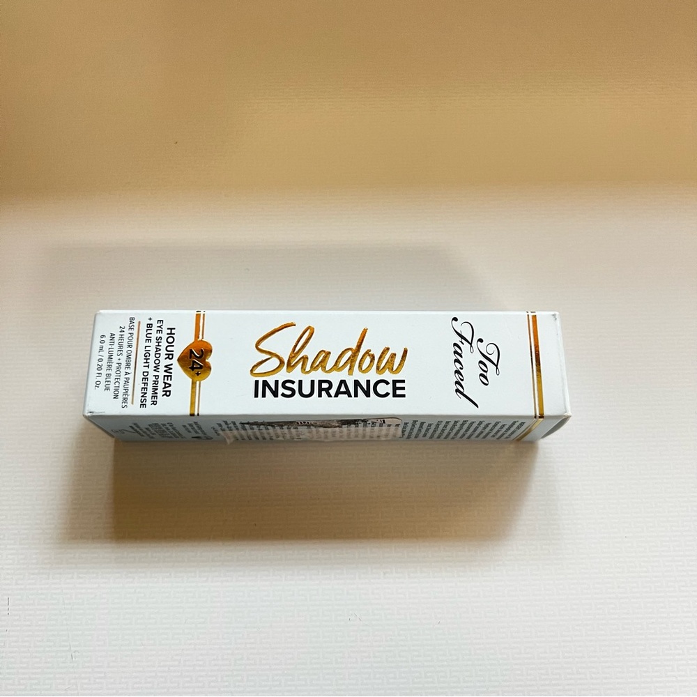 TOO FACED SHADOW INSURANCE 24HR Wear Eyeshadow Primer .20oz NIB